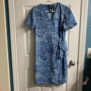 John Roberts Blue Wrap Dress